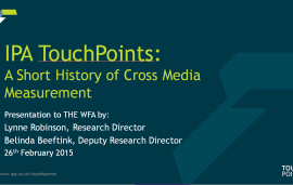    A history of cross media measurement