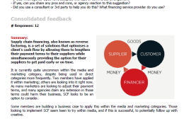    Benchmark on the use of supply chain financing