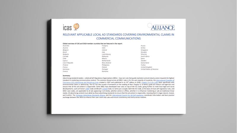 Local self-regulatory rules on environmental claims