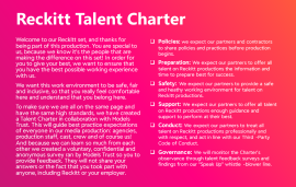    Case study | Reckitt: Cultivating Safety & Belonging on Set – Talent Charter & Survey for Production