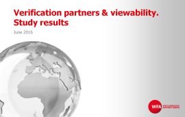    Study results on Verification partners & viewability