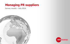    Survey on Managing PR suppliers