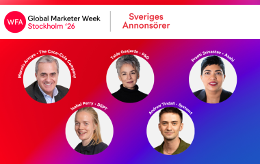 Leaders from Asahi, Coca-Cola, DEPT, P&G and System1 join the main stage for WFA's Global Marketer Conference in Stockholm on 23 April.