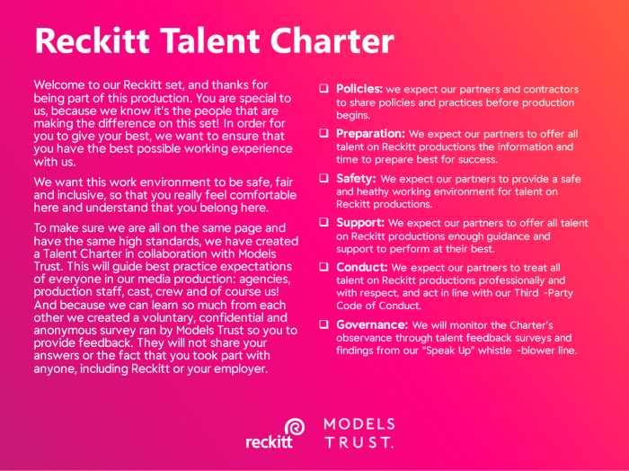 Reckitt Talent Charter