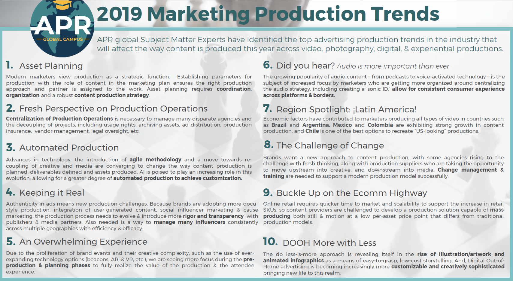 2019 Marketing Production Trends World Federation of Advertisers