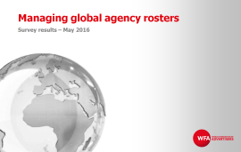    Survey on Managing global agency rosters