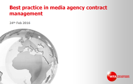    Survey results on Best practice in media agency contract management